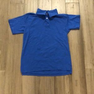 Blue collared T-shirt